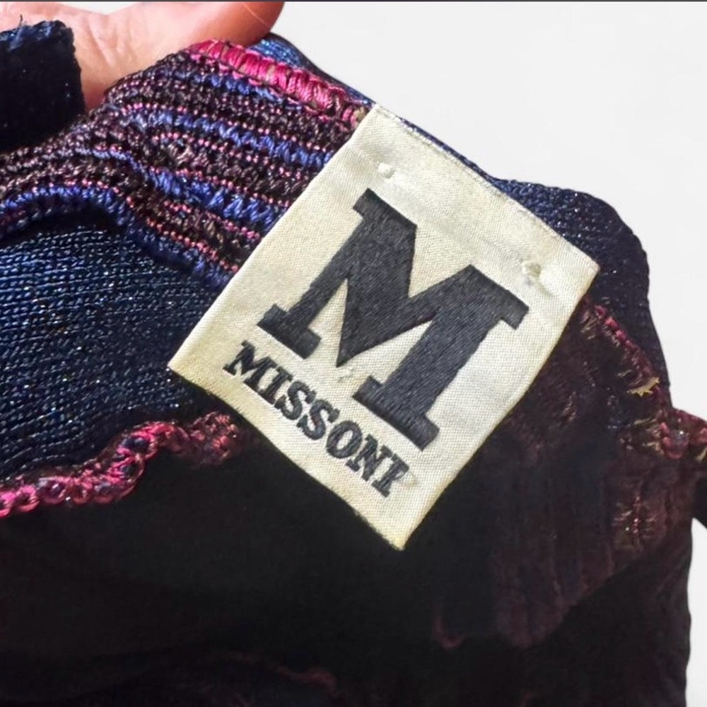 M Missoni Metallic Lurex Knit Mini Dress, Size 44 - Picture 6 of 12